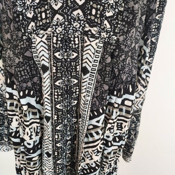 Free People Tegan Border Printed Mini Dress Size 12 - Picture 7 of 16